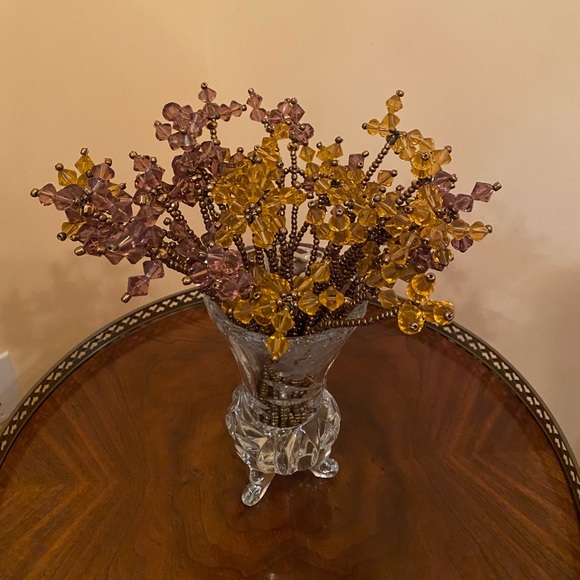 Handmade New plastic Beaded Artificial Flowers Home Decor Office Devore - Picture 1 of 7